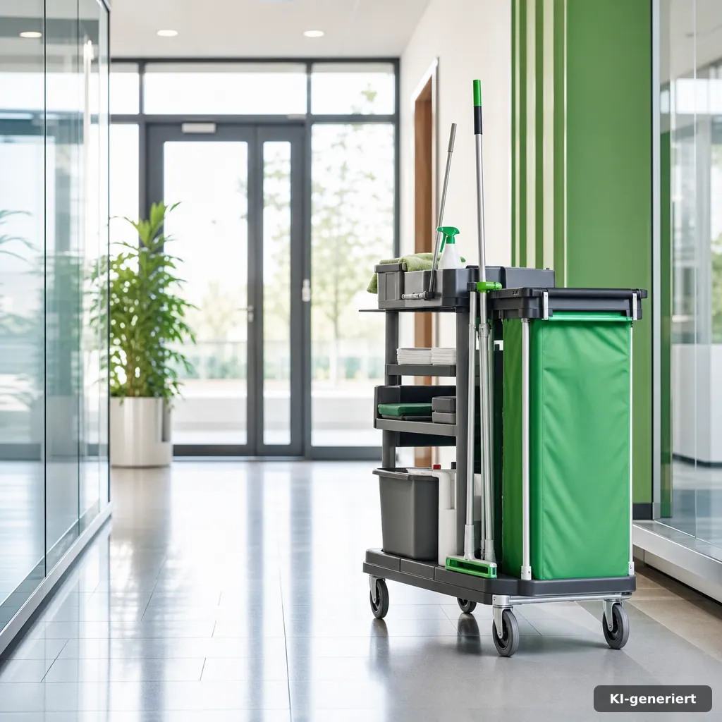 Gepflegter Wartungswagen im Flur – Grundlage für planbaren Hausmeisterservice in Allersberg