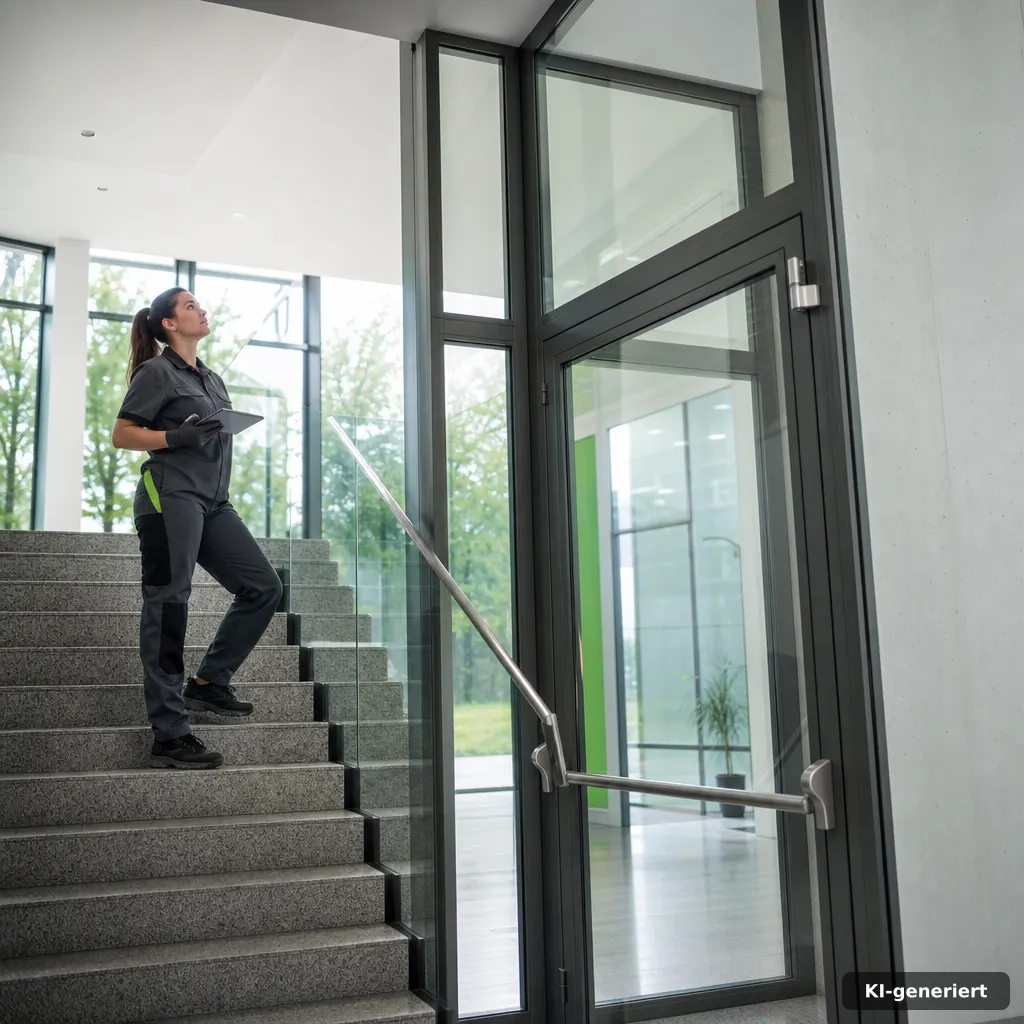 Prüfung von Treppenhaus und Eingang – sauberer Gesamteindruck durch abgestimmte Abläufe