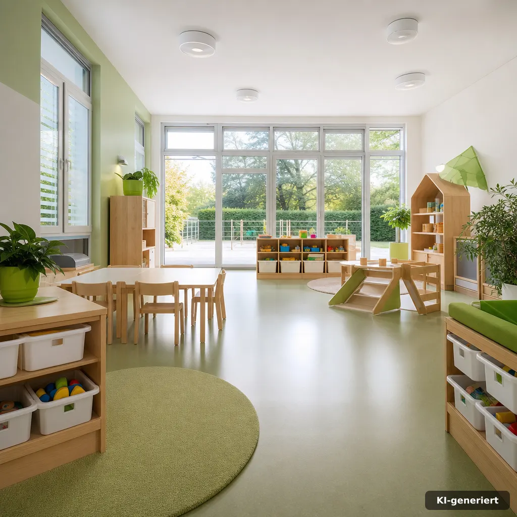 Sauberer Gruppenraum als Ergebnis einer verlässlichen Kindergartenreinigung in Rednitzhembach
