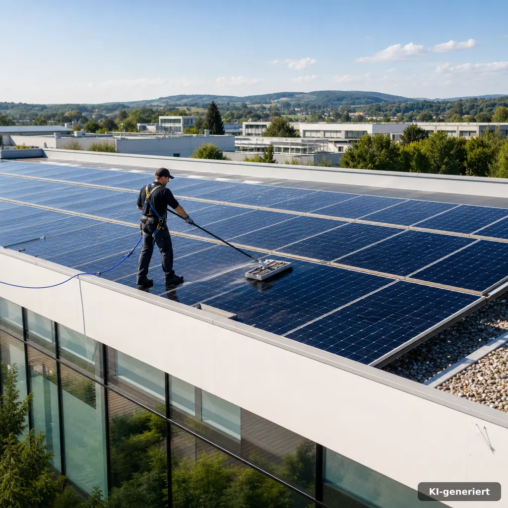 Saubere Solaranlagen nach professioneller Reinigung – ergänzend zur Supermarktreinigung