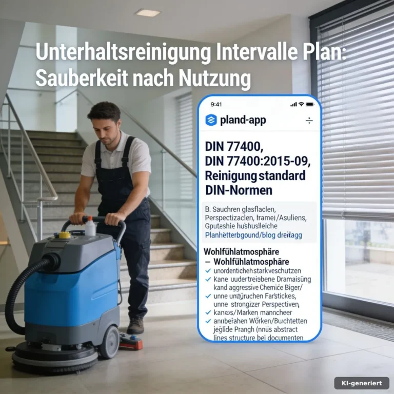Unterhaltsreinigung Intervalle Plan: Sauberkeit nach Nutzung